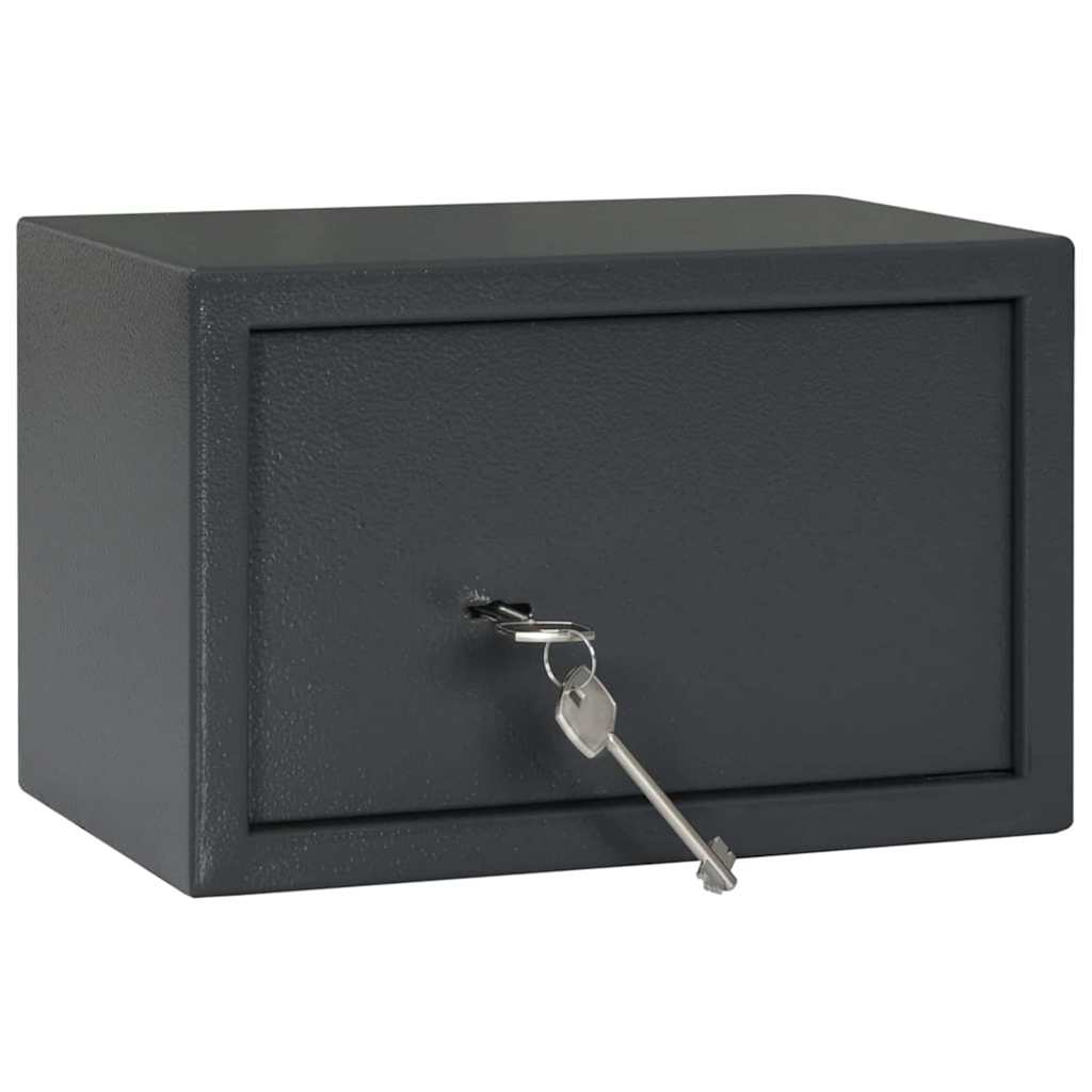 Vidaxx coffre-fort avec serrure gris foncé 31 x 20 x 20 cm acier