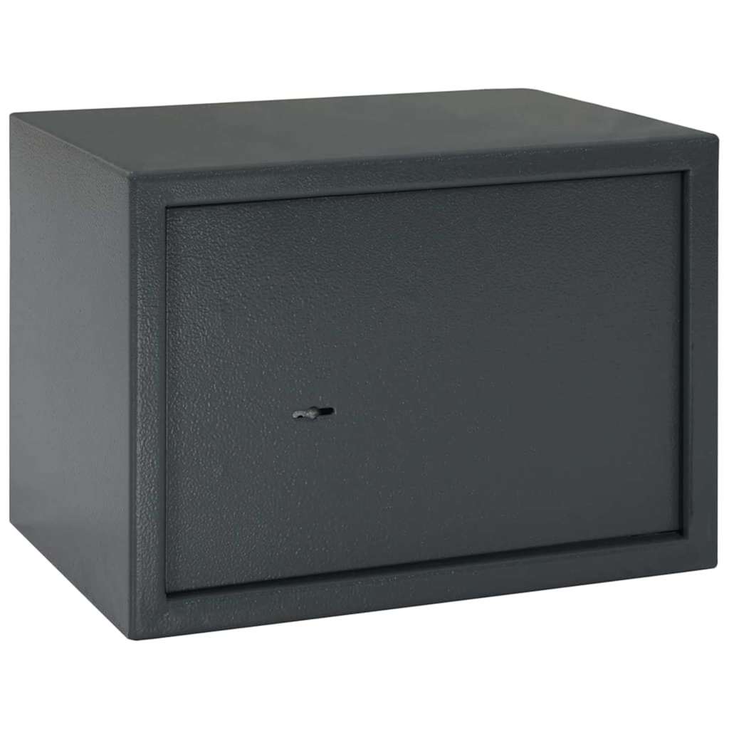 Vidaxx coffre-fort avec serrure gris foncé 35 x 25 x 25 cm acier
