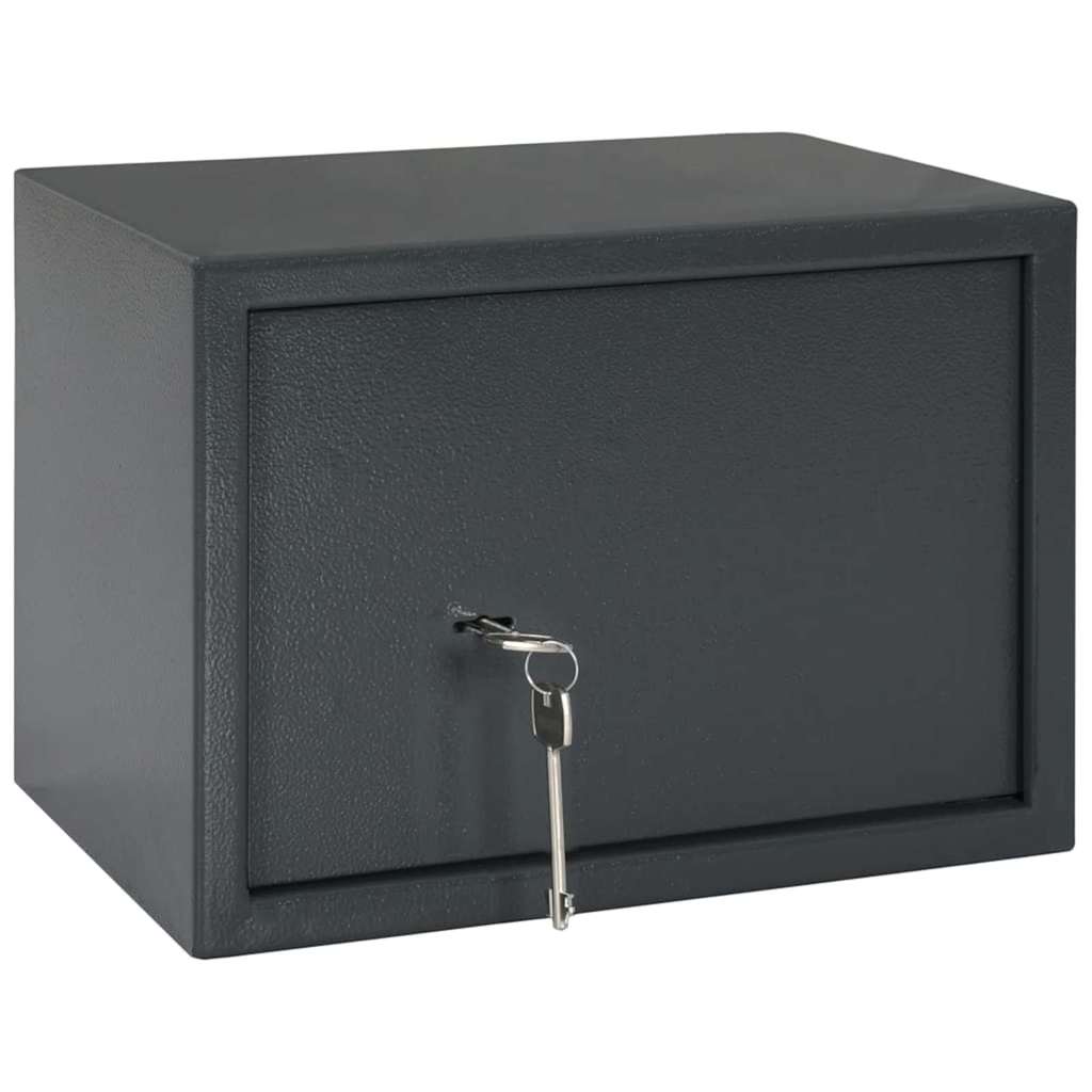 Vidaxx coffre-fort avec serrure gris foncé 35 x 25 x 25 cm acier
