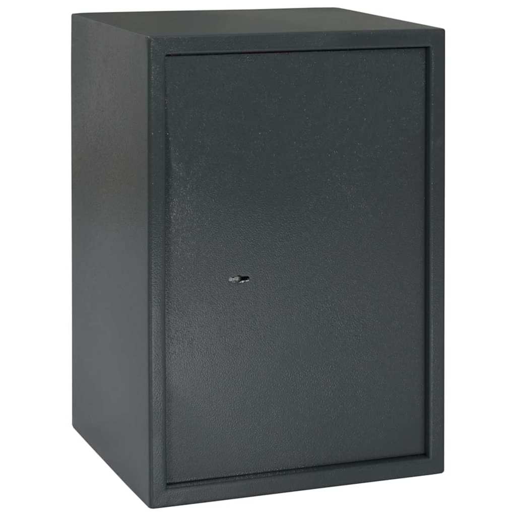 Vidaxx coffre-fort avec serrure gris foncé 35 x 31 x 50 cm acier