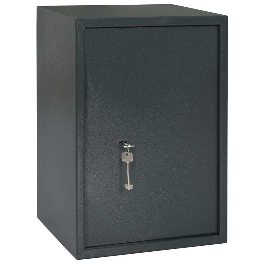 Vidaxx coffre-fort avec serrure gris foncé 35 x 31 x 50 cm acier