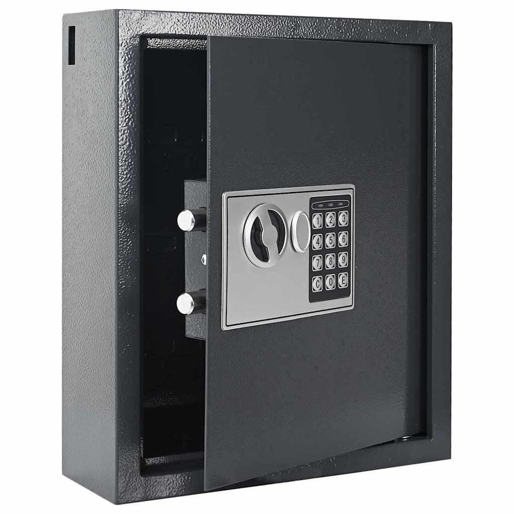 Vidaxl coffre-fort numérique avec serrure gris foncé 30 x 10 x 36,5 cm acier