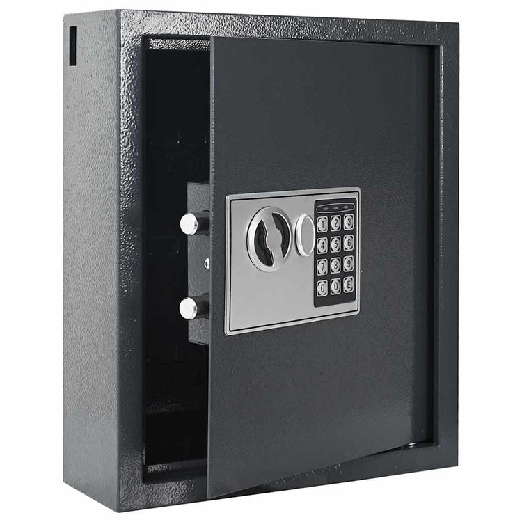Vidaxl coffre-fort numérique avec serrure gris foncé 30 x 10 x 36,5 cm acier