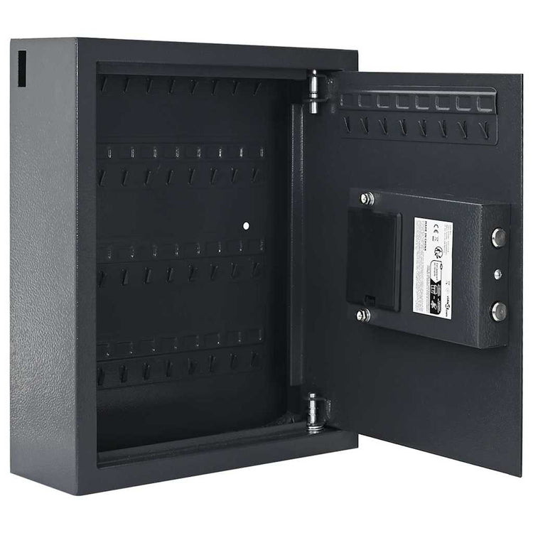 Vidaxl coffre-fort numérique avec serrure gris foncé 30 x 10 x 36,5 cm acier
