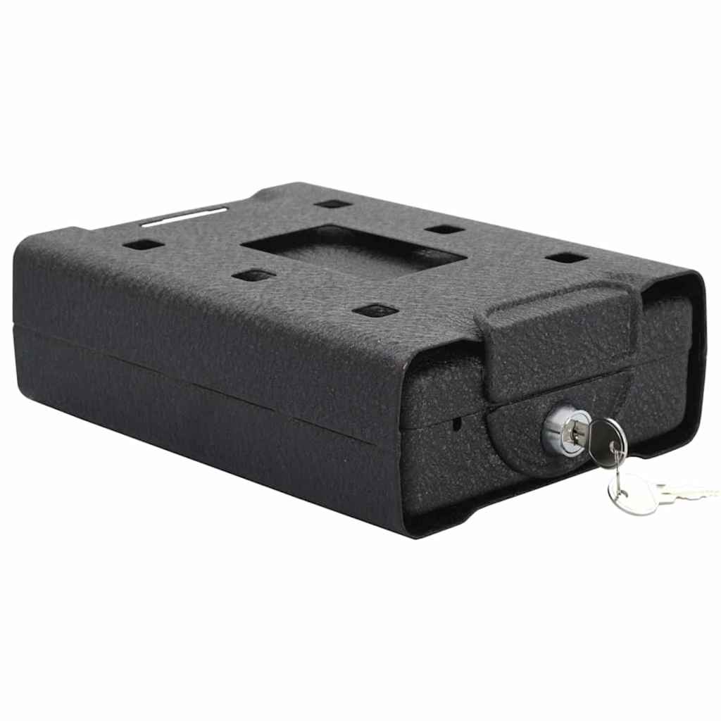 Vidaxxl coffre-fort de voiture avec serrure noir 22 x 16 x 7 cm acier