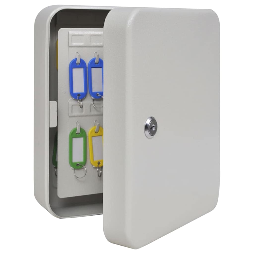 Vidaxx boîte à clés avec serrure ivoire 20 x 7,5 x 25 cm en acier