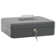 VidaXL caisse avec serrure gris foncé 30 x 24 x 9 cm acier