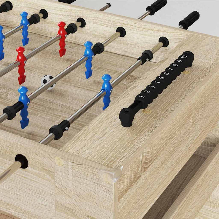 Vidaxl baby-foot chêne sonoma 125 x 60,5 x 80 cm bois fini