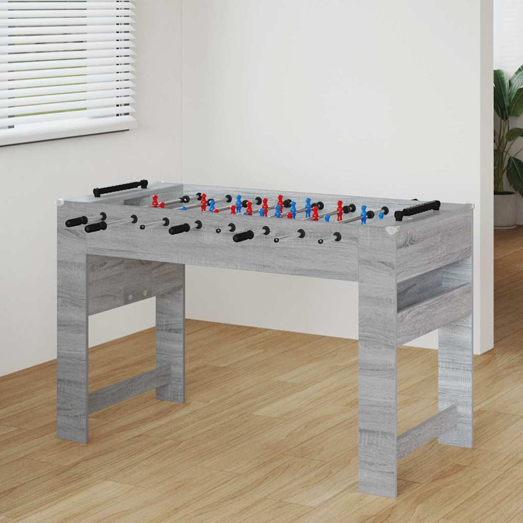 Vidaxl baby-foot gris sonoma 125 x 60,5 x 80 cm bois fini