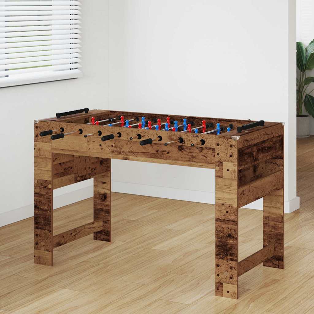 Baby-foot Vidaxx vieux bois 125 x 60,5 x 80 cm bois traité