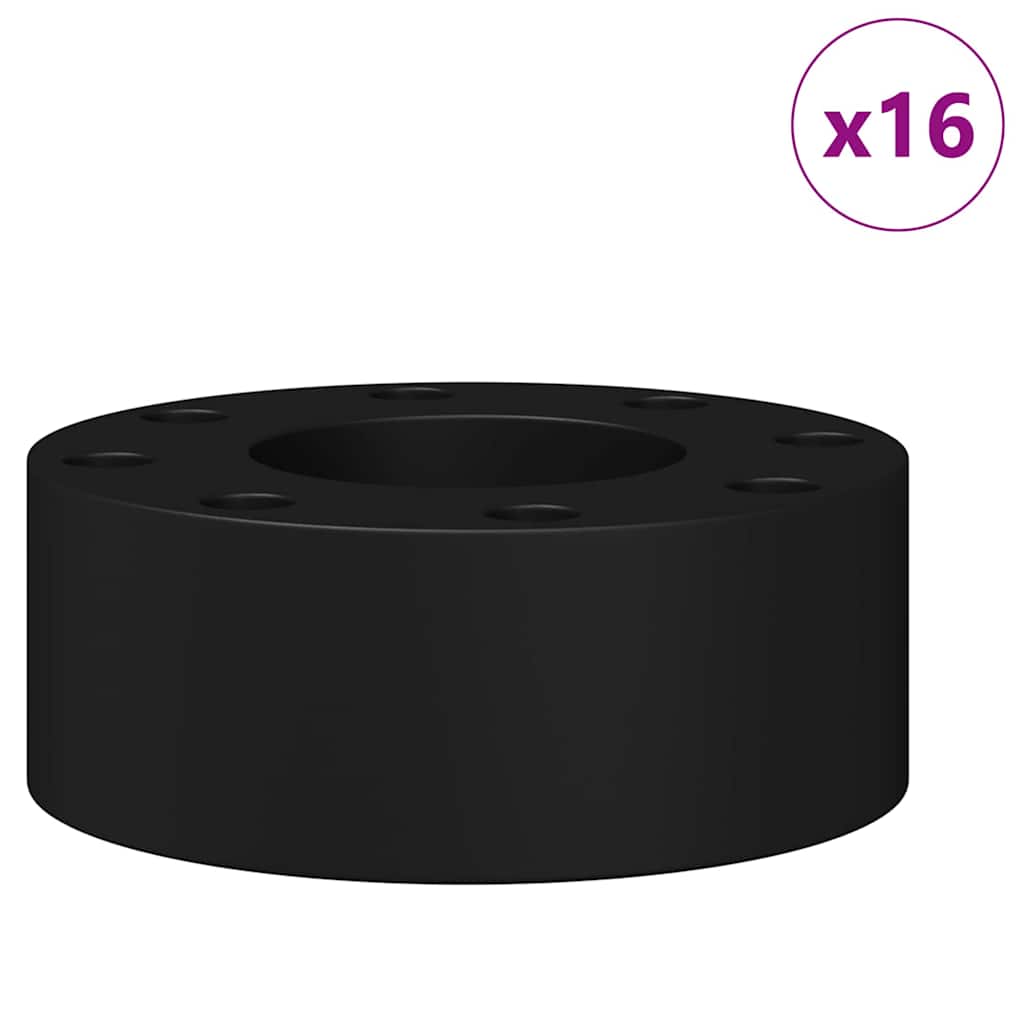 Vidaxl pare-chocs de baby-foot 16 pcs noir 2,7 x 2,7 x 1,3 cm plastique