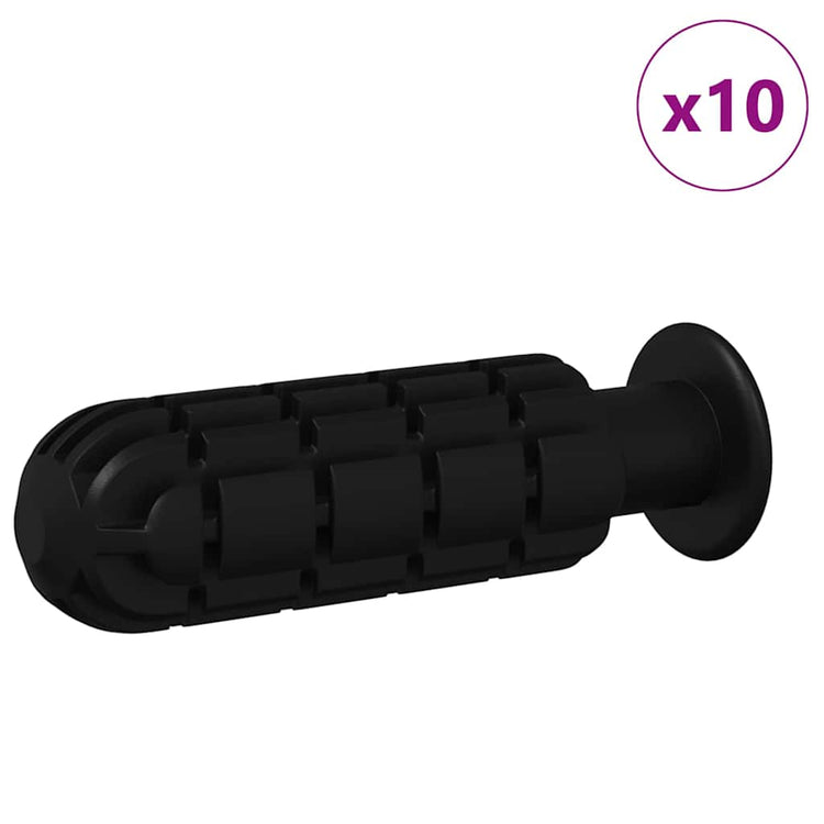 Vidaxl baby-foot poignées 10 pcs noir 2,8 x 2,8 x 9,3 cm