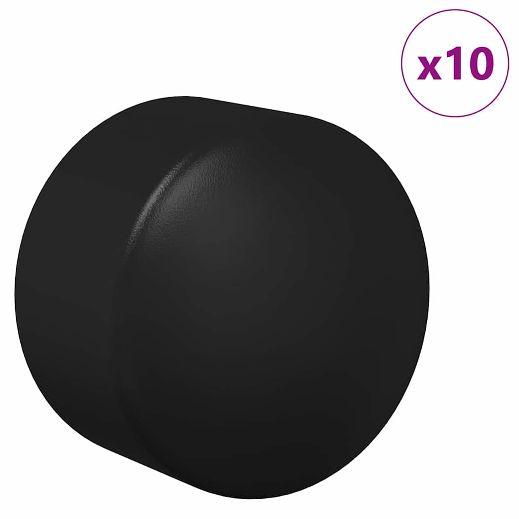 Vidaxxl embouts de baby-foot 10 pcs noir 1,9 x 1,9 x 1,6 cm