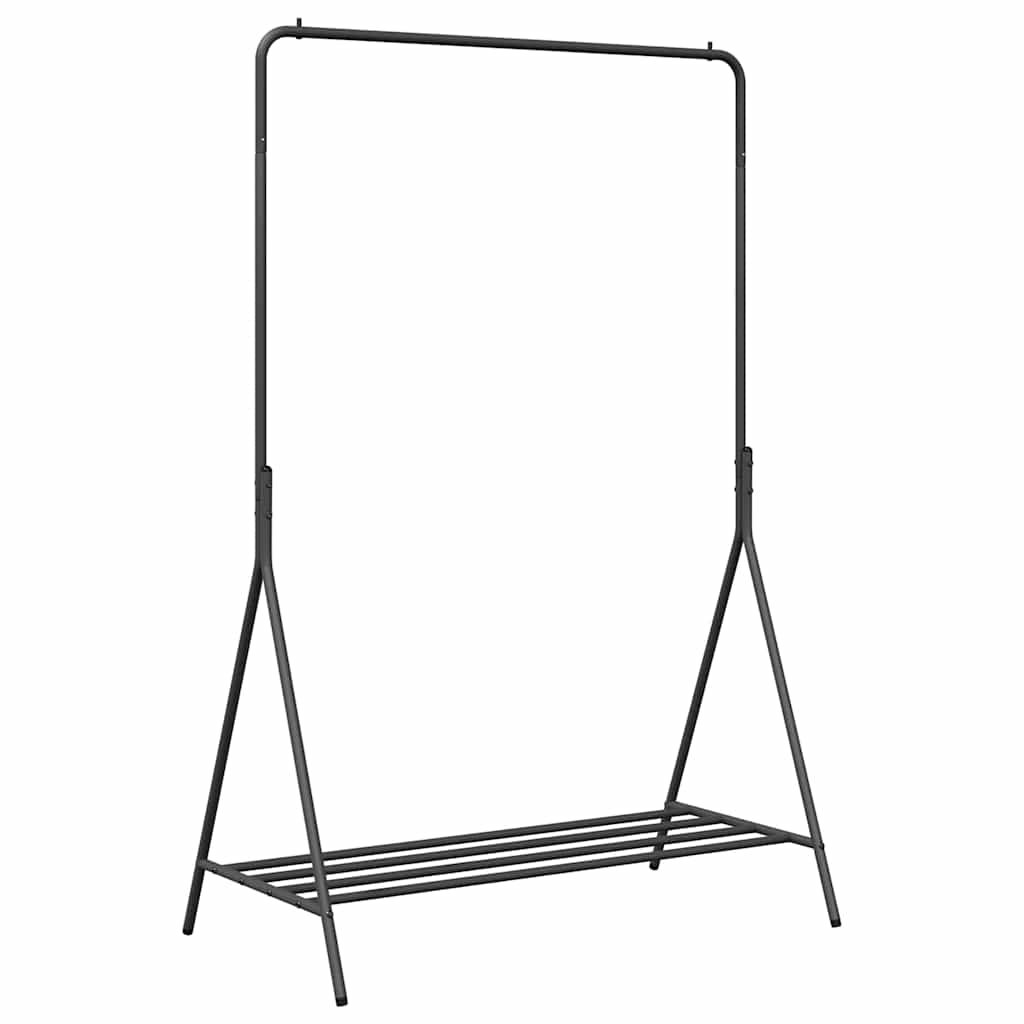 Vidaxx portant à vêtements avec rangement noir 100 x 56 x 154 cm acier