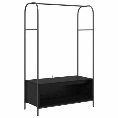 Vidaxx portant à vêtements avec rangement noir 100 x 44 x 160 cm en bois travaillé