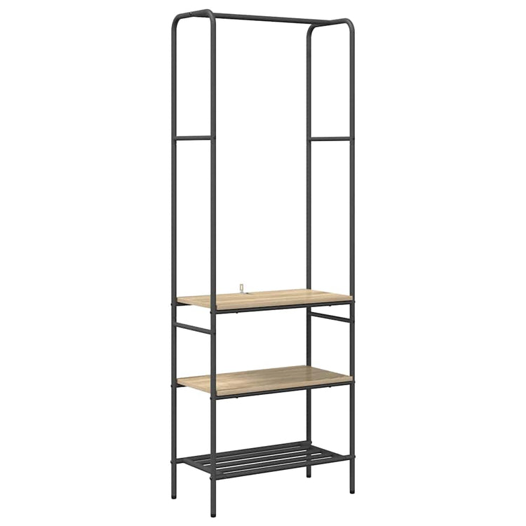 Vidaxl portant à vêtements avec étagère chêne sonoma 60 x 30 x 171 cm bois fini
