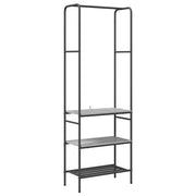 Vidaxl portant à vêtements avec étagère gris sonoma 60 x 30 x 171 cm bois fini - afbeelding 2
