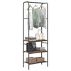 Vidaxx portant à vêtements avec étagère vieux bois 60 x 30 x 171 cm bois traité