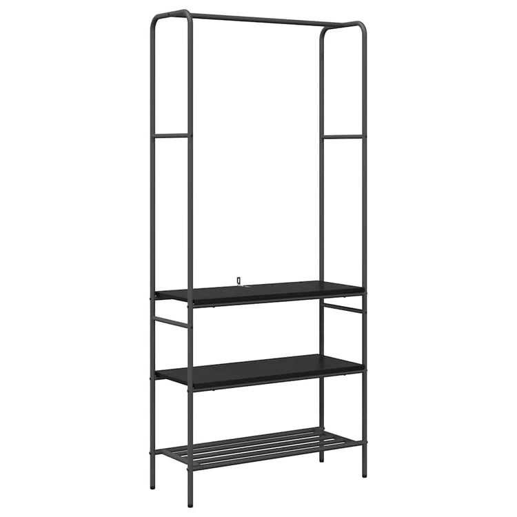 VidaXL portant à vêtements avec étagère chêne noir 77 x 30 x 171 cm bois fini
