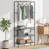 Vidaxl portant à vêtements avec étagère gris sonoma 77 x 30 x 171 cm bois fini