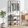 Vidaxxl portant à vêtements avec étagère vieux bois 77 x 30 x 171 cm bois traité