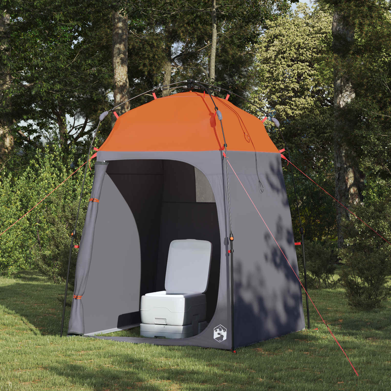 Tente instantanée VidaXL 2 personnes à dégagement rapide avec toit gris et orange
