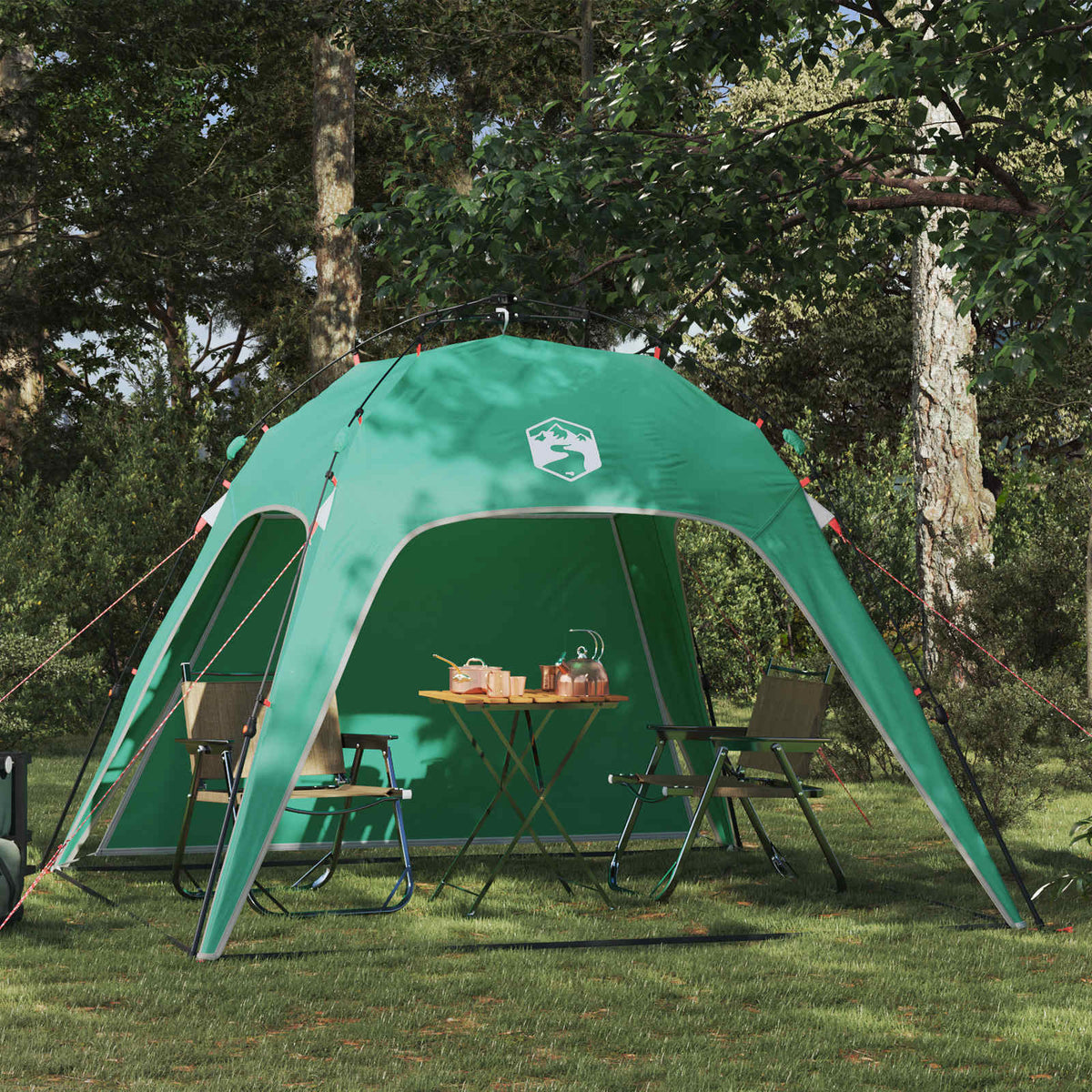 Tente instantanée VidaXL 4 personnes à dégagement rapide vert d'eau 260 x 260 x 197 cm