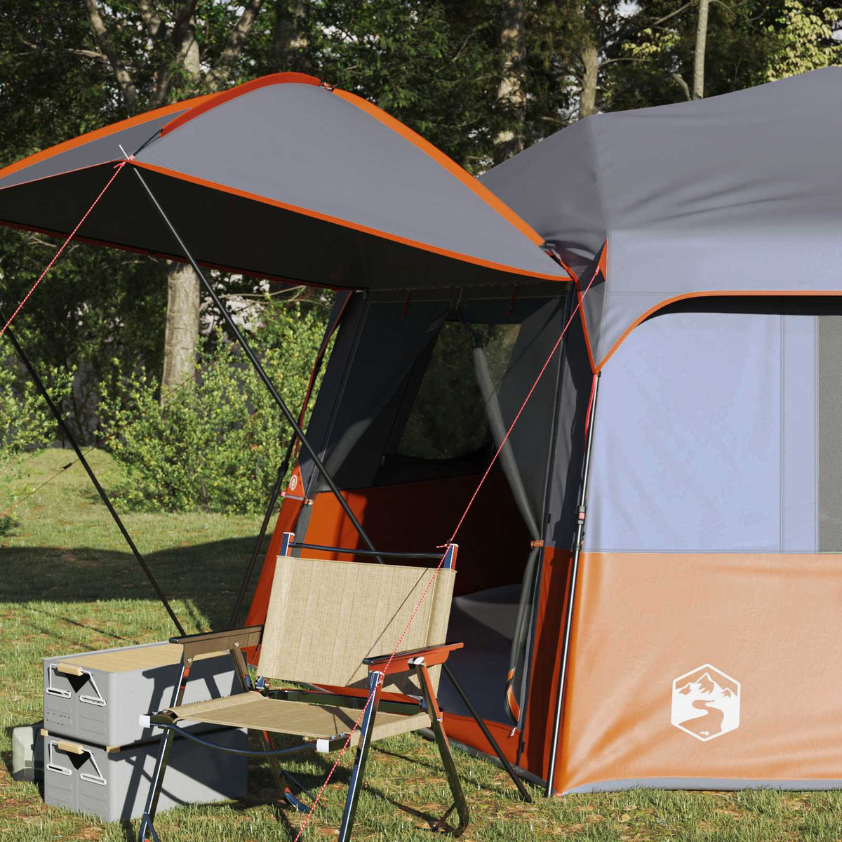 Tente instantanée VidaXL avec housse de pluie pour 12 personnes avec dégagement rapide