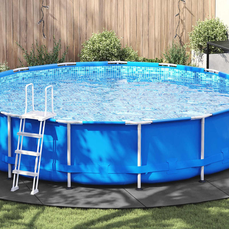 Tapis de sol de piscine Vidaxl gris clair ø 610 cm en tissu non tissé