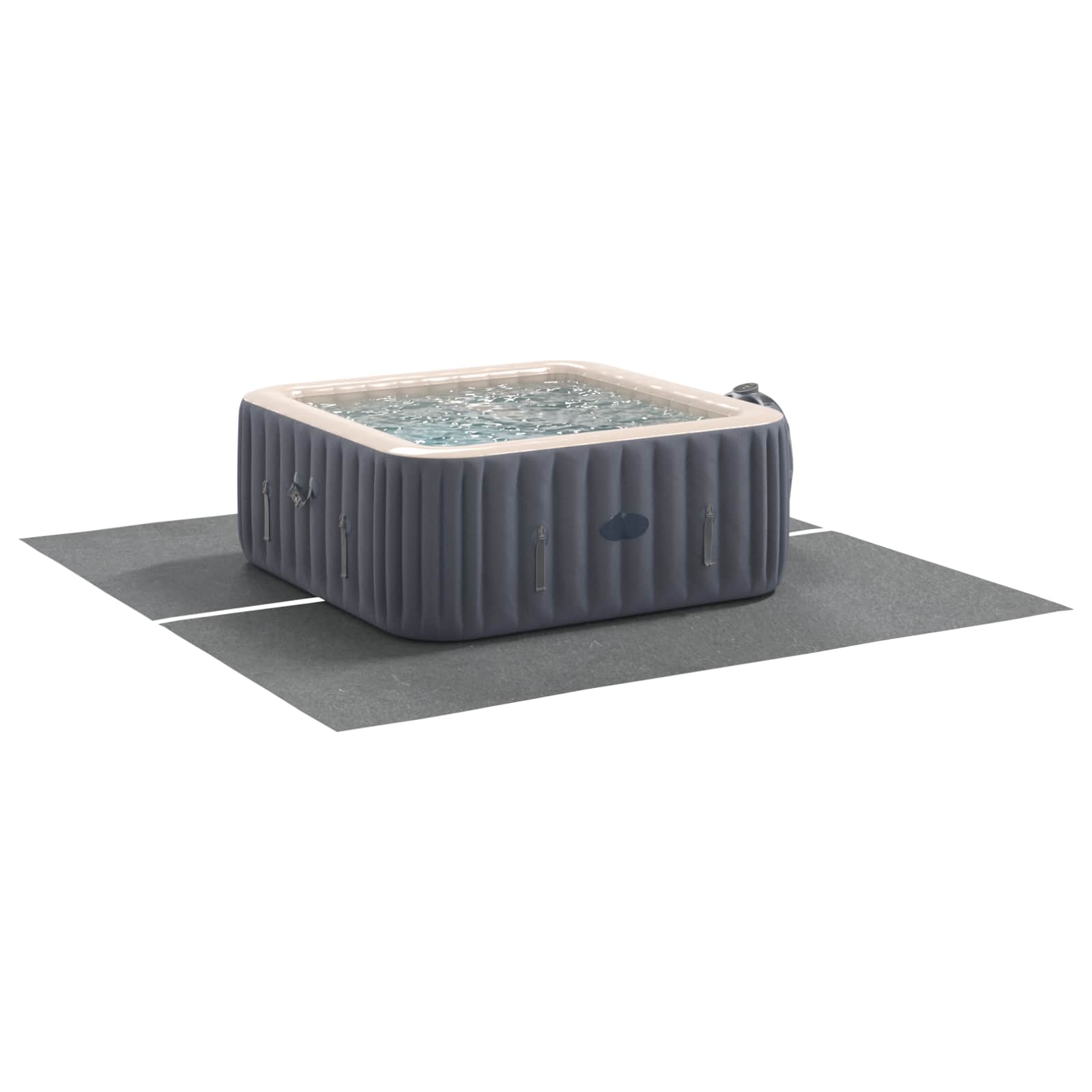 Vidaxl tapis de sol de piscine gris clair 274 x 274 x 0,1 cm