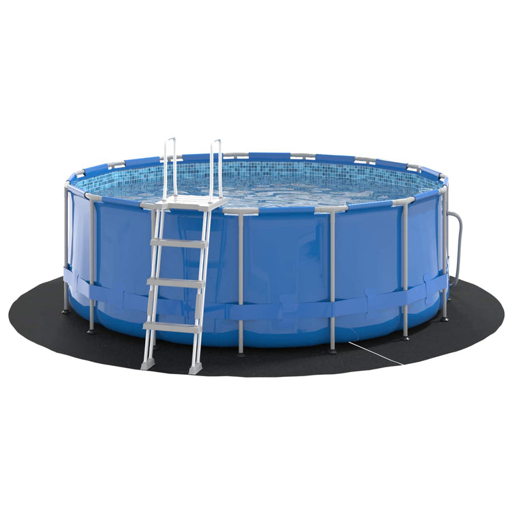 Tapis de sol de piscine Vidaxl noir ø 244 cm en tissu non tissé
