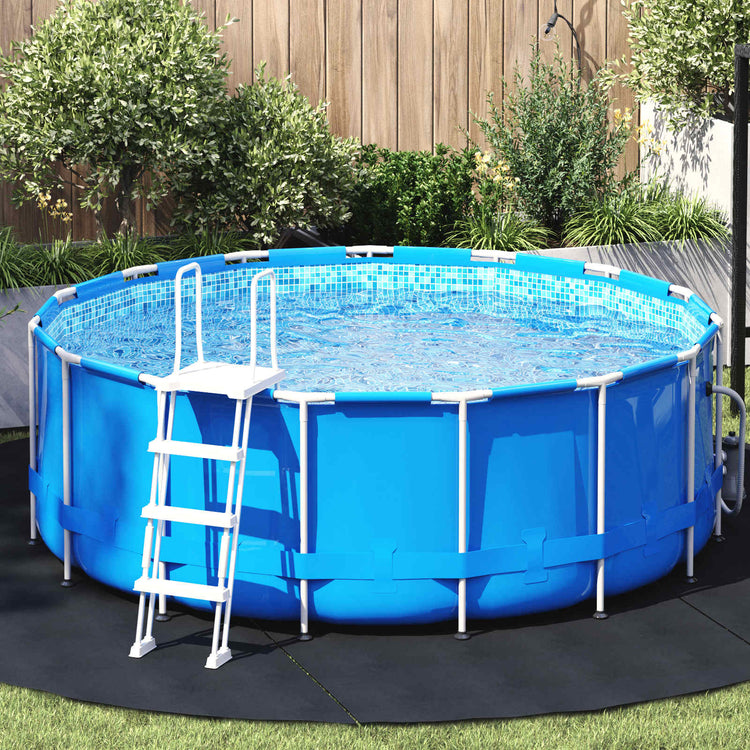 Tapis de sol de piscine Vidaxl noir ø 306 cm en tissu non tissé
