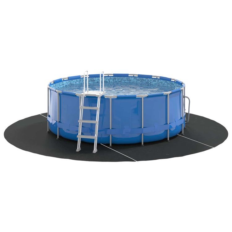 Tapis de sol de piscine Vidaxl noir ø 306 cm en tissu non tissé