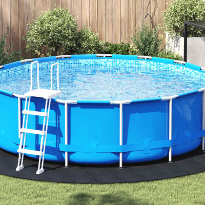 Tapis de sol de piscine Vidaxl noir ø 396 cm en tissu non tissé