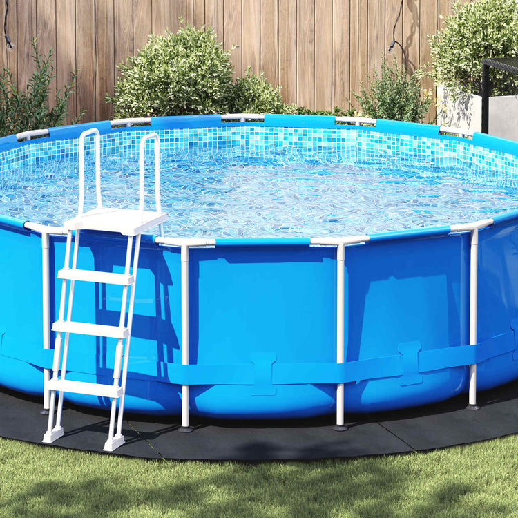 Tapis de sol de piscine Vidaxl noir ø 428 cm en tissu non tissé