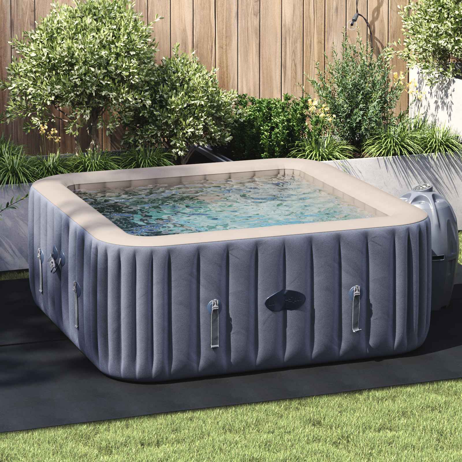 Vidaxl tapis de sol de piscine noir 300 x 220 x 0,1 cm en tissu non tissé