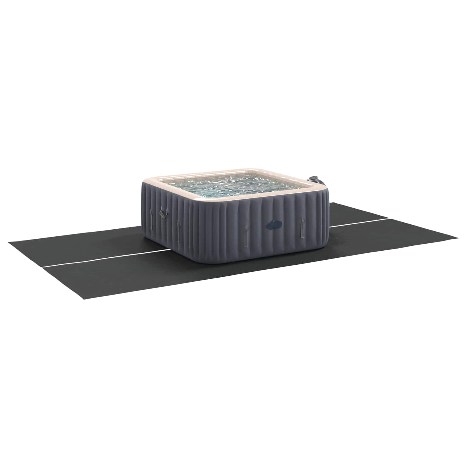 Vidaxl tapis de sol de piscine noir 420 x 220 x 0,1 cm en tissu non tissé