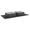 Vidaxl tapis de sol de piscine noir 500 x 250 x 0,1 cm en tissu non tissé