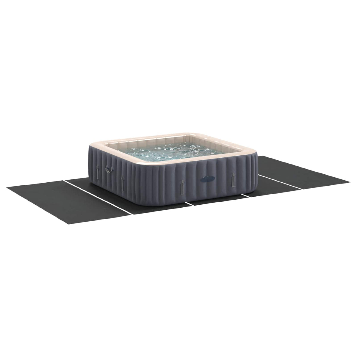 Vidaxl tapis de sol de piscine noir 550 x 280 x 0,1 cm en tissu non tissé