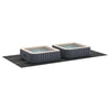 Vidaxl tapis de sol de piscine noir 750 x 372 x 0,1 cm tissu non tissé