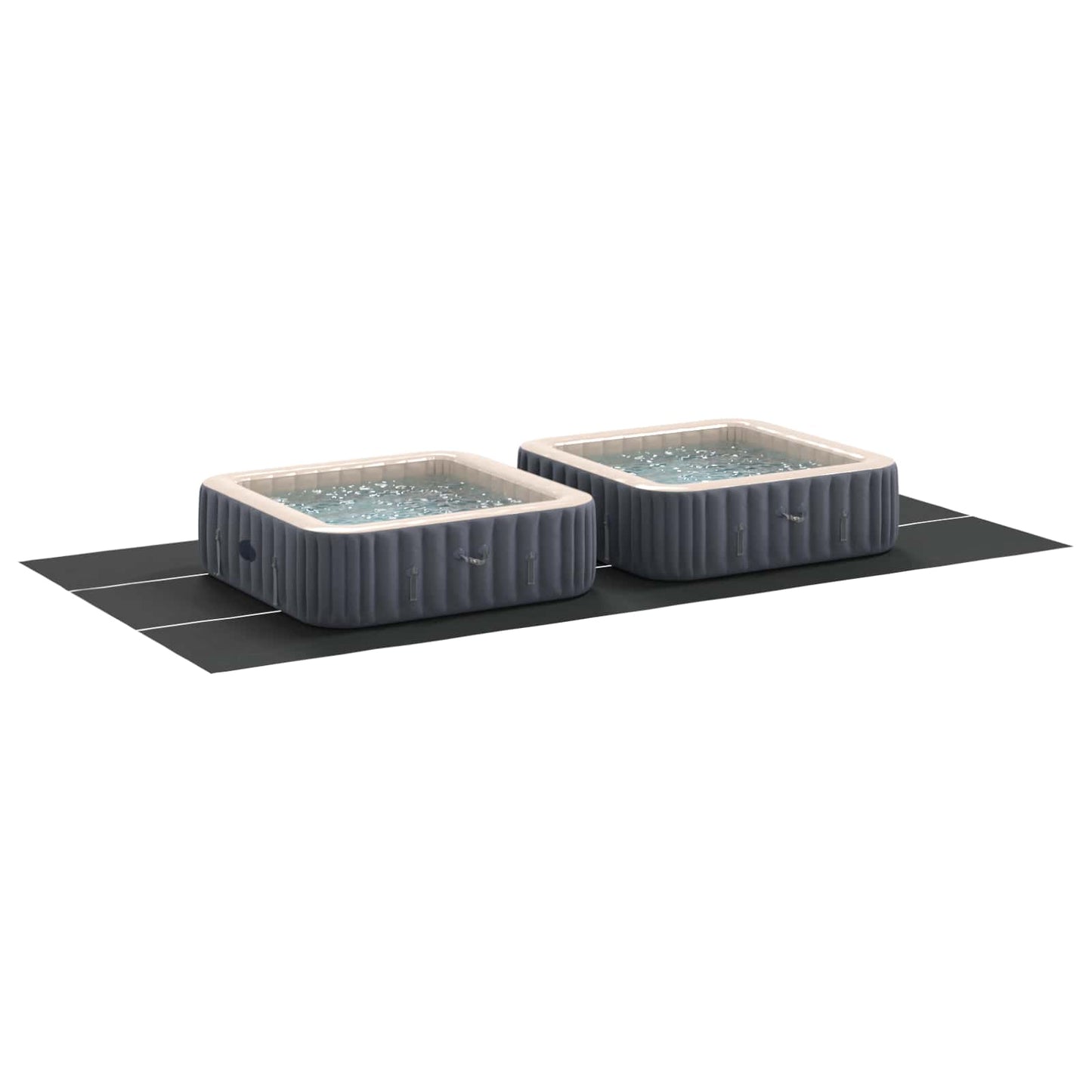 Vidaxl tapis de sol de piscine noir 750 x 372 x 0,1 cm tissu non tissé
