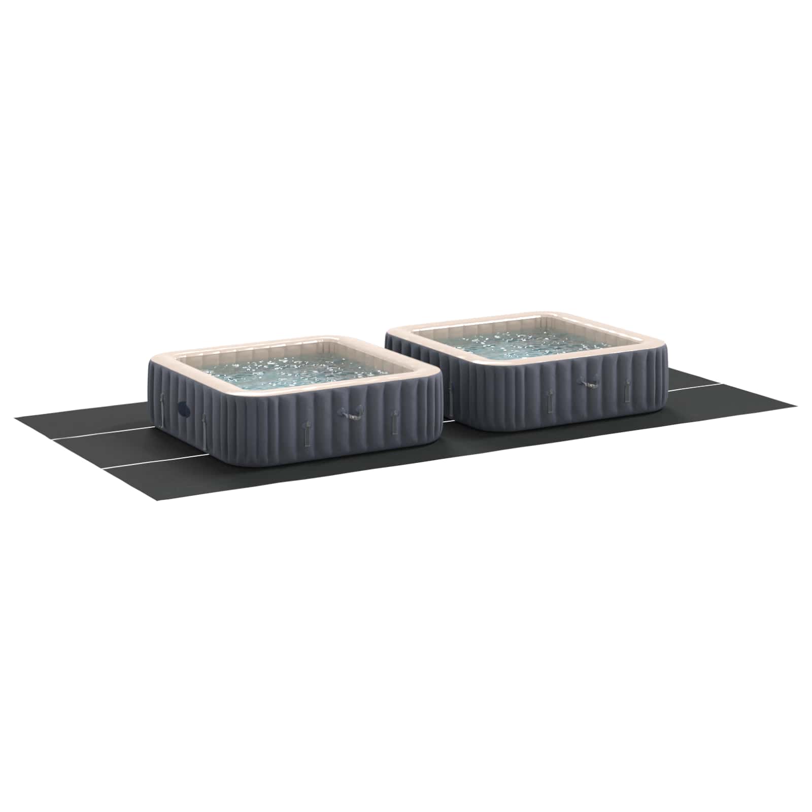 Vidaxl tapis de sol de piscine noir 750 x 372 x 0,1 cm tissu non tissé
