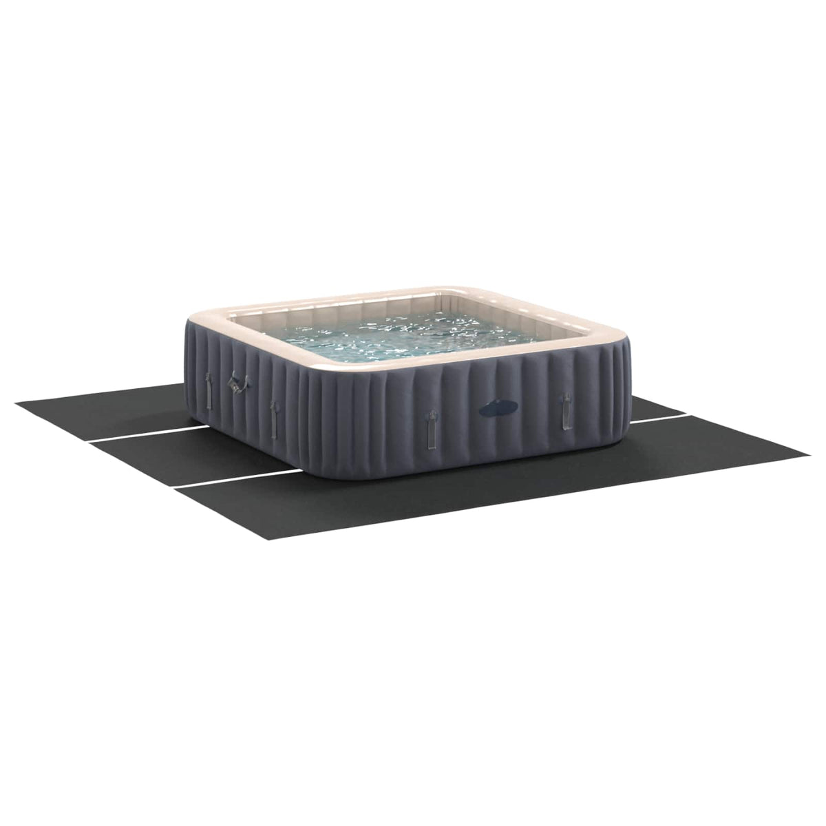 Vidaxl tapis de sol de piscine noir 396 x 396 x 0,1 cm en tissu non tissé
