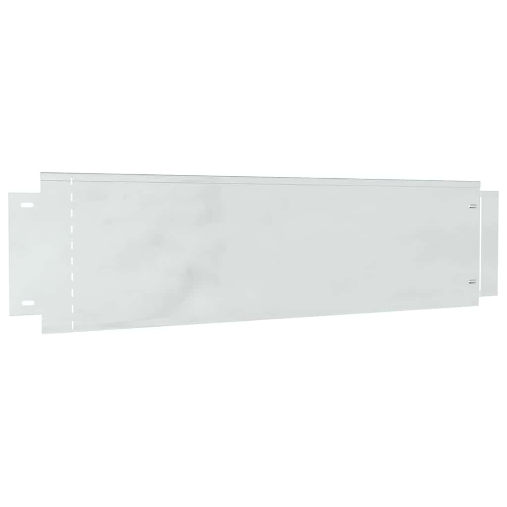 Vidaxl bordures de pelouse 10 pcs argent 100 x 25 x 0,07 cm