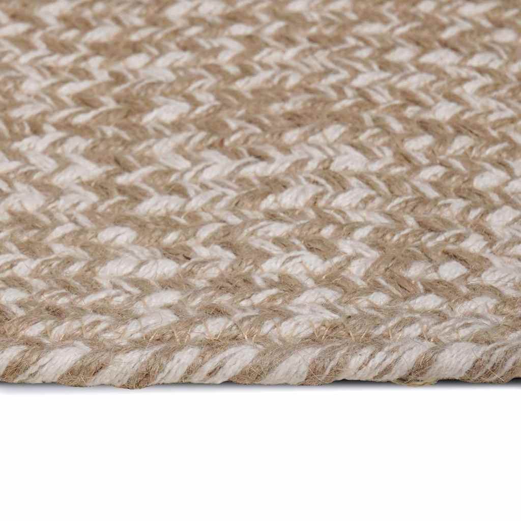 Vidaxx tapis rectangulaire naturel et blanc 60 x 300 cm jute