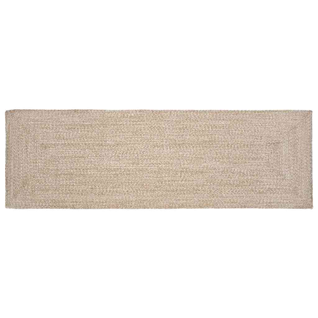 Vidaxx tapis rectangulaire naturel et blanc 60 x 300 cm jute