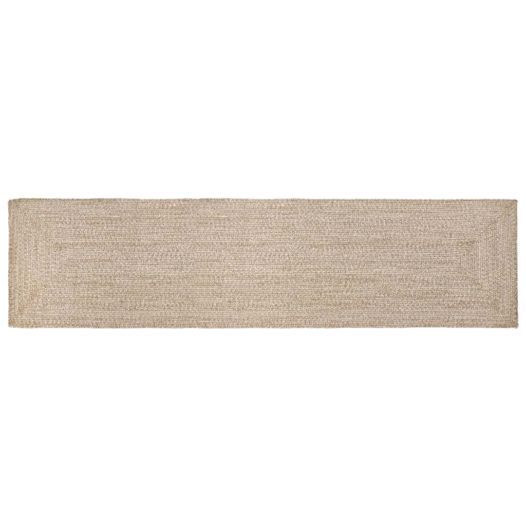 Vidaxx tapis rectangulaire naturel et blanc 60 x 400 cm jute