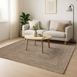 Vidaxx tapis rectangulaire naturel et noir 120 x 170 cm jute - afbeelding 2