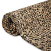VidaXL tapis carré naturel et noir 160 x 160 cm jute