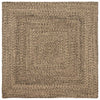 VidaXL tapis carré naturel et noir 160 x 160 cm jute